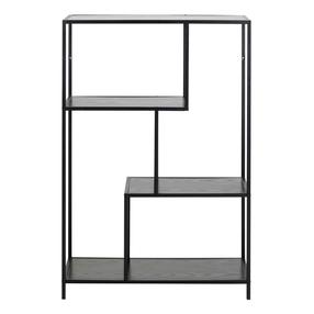 Напольная полка Home4you Seaford, черный цв., 114 см x 35 см x 77 см