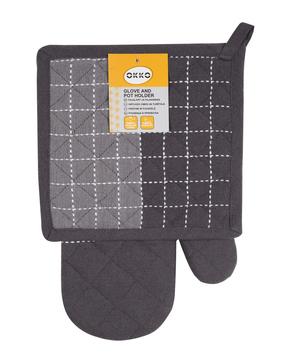 Ahju pajakinnaste ja potihoidjate komplekt Okko PMM/G14146R, 18 cm x 31 cm, antratsiit v.