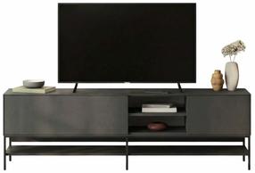 TV skapītis Kalune Design Amira, antracīta krās./melns krās., 35 cm x 180 cm x 55 cm