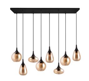 Светильник потолочный Trio Lumina, E14, 8 x 40 Вт, янтарный цв. / черный цв.