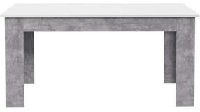 Stalas Forte Pilvi, balta sp./pilka sp., 160 cm x 90 cm x 77.3 cm