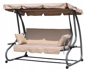 Качели на открытом воздухе ModernHome, бежевый цв., 120 см x 200 см x 164 см