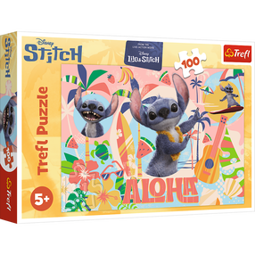 Dėlionė Trefl Disney Stitch, 27.5 cm x 41 cm, 100 vnt., įvairių spalvų