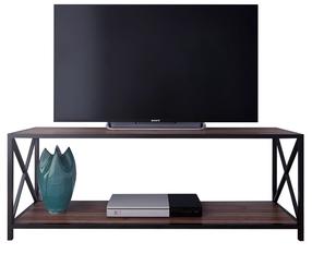 TV galds Kalune Design Xena, melns krās./valriekstu krās., 120 cm x 33 cm x 45.7 cm