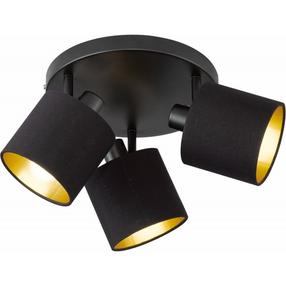 Lampa griesti Reality Tommy R80333979, E14, 3 x 28 W, zelta krās./melna krās. / melna krās.