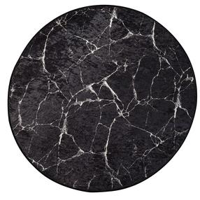 Vonios grindų kilimėlis Foutastic Marble 359CHL1668, tamsiai pilka sp., 100 cm x 100 cm, Ø 100 cm