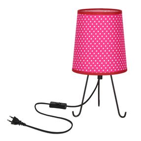 Galda stāvlampas Candellux Lighting Smally, E14, 40W, balta krās./rozā krās./melna krās.