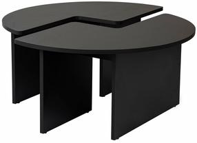 Kavos staliukas Nordure Moira, juodas, 90 cm x 90 cm x 41 cm