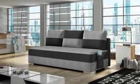 Sofa Atila Sawana 21, Soft 11, juoda sp./pilka sp., 92 x 200 cm x 83 cm