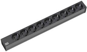 Pikendusjuhe Bachmann 19" IT PDU Basic ALU, 1.5 mm², 2 m, 9 pesa, must v.