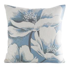 Dekoratyvinės pagalvėlės užvalkalas Linen 47, kreminė sp./mėlyna sp., 45 cm x 45 cm