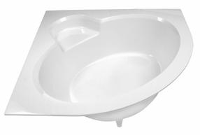 Vonia, kampinė SPN Art Stone Patricija, 152 cm x 152 cm x 68 cm, kampinis, balta