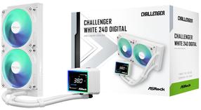 Vandens aušintuvas procesoriui ASRock Challenger White 240 Digital (90-ACLA24-WAAGA6), 277 mm x 27 mm