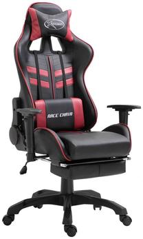 Spēļu krēsls VLX Gaming Chair with Footrest, 68.5 x 68 x 118 - 125 cm, melna krās./sarkana krās.