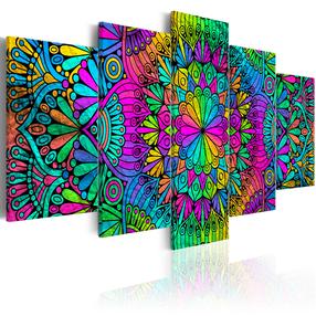 Reprodukcija Artgeist Mandala: Peacock Feathers N6781-DKXPWD, 200 cm x 100 cm