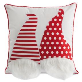 Kalėdinis dekoratyvinės pagalvėlės užvalkalas PSWA-352, balta/raudona, 45 cm x 45 cm