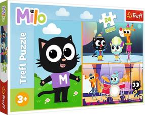 Пазл Trefl Milo The Adventures Of Little Kitty 14371, 40 см x 60 см, 24 шт., многоцветный