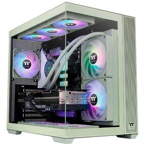 Arvuti korpus Thermaltake View 380 TG ARGB, roheline v.