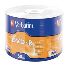 Kirjutatav CD-plaat Verbatim DVD-R, 4.7 GB, 50tk