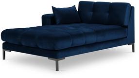 Sofa Micadoni Home Mamaia Velvet Chaise Longue, mėlyna sp., kairinė, 185 x 102 cm x 75 cm