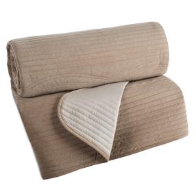 Gultas pārklājs Velvet2 NOO-01, bēša krās., 170 cm x 210 cm