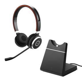 Juhtmeta kõrvaklapid Jabra Evolve 65 SE Stereo Stand, must v.