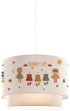 Lampa griesti Opviq AYD-3381 780SGN4666, E27, 1 x 40 W, krāsaina / balta krās., 30 x 30 x 20 cm
