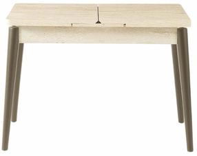 Valgomojo stalas išskleidžiamas Kalune Design Vista 971, travertine sp./light mocha sp., 110 - 140 cm x 64 cm x 75 cm