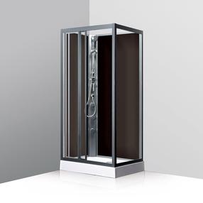 Душевая кабина Vento Torino Left, массажная, прямоугольная, 70 см x 90 см x 205 см, серый цв./прозрачный