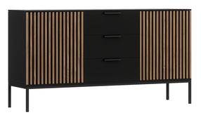 Komoda Meorati, juoda sp., 80 cm x 40 cm x 150 cm
