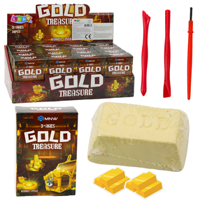 Kasinėjimo rinkinys Lean Toys Gold Treasure, geltona sp.