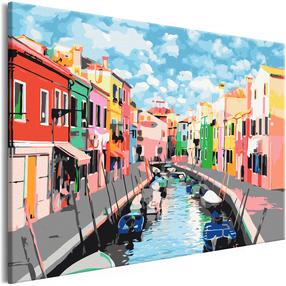 Tapymas pagal skaičius Artgeist Houses In Burano MA_0294, įvairių spalvų, 60 x 40 cm