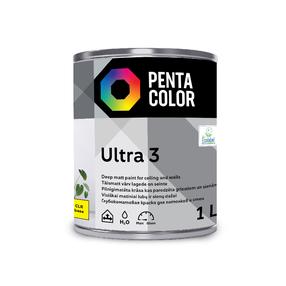 Основа для краски Pentacolor Ultra Ultra 3, эмульсионная, полностью матовый, 1 l