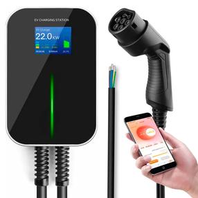Зарядная станция для электромобилей Extralink BS20-BC-22kW-APP, type 2, 6.1 м, 22 кВт, черный цв.