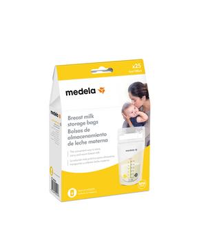 Maisiņi mātes piena uzglabāšanai Medela, 180 ml, 0 mēn., plastmasa, caurspīdīga krās.