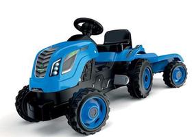 Педальный трактор Smoby Tractor XL, синий цв./черный цв.