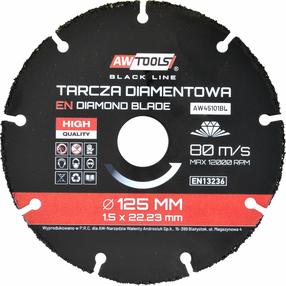 Deimantinis diskas AWTools AW45101BL, 125 mm x 22.23 mm x 1.5 mm