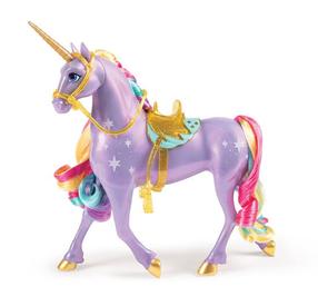Žaislinė figūrėlė, su priedais, vienaragis Spin Master Unicorn Academy Rainbow Light-up Wildstar, 28 cm, violetinė sp.