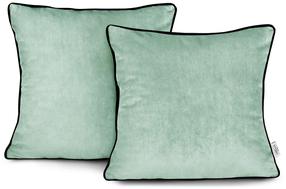 Dekoratyvinės pagalvėlės užvalkalas Restilo Velvet, žalia, 45 cm x 45 cm, 2 vnt.