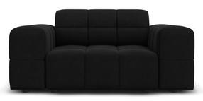 Krėslas Micadoni Home Jennifer Velvet, juoda sp., 124 cm x 102 cm x 70 cm