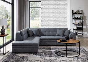 Kampinė sofa Pieretta Soro 93, pilka sp., kairinė, 205 x 260 cm x 80 cm