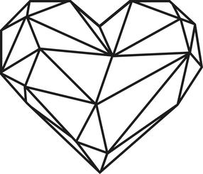 Sienos dekoracija Wallity Heart, 47 cm x 40 cm