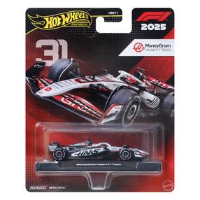  Rotaļlieta automašīna Mattel Hot Wheels Premium Formula 1 Haas F1 Team JKD78, 1:64, balta krās./melna krās.