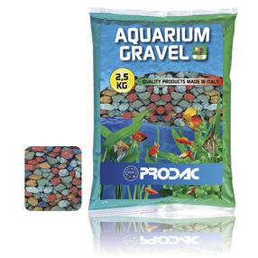 Grunts Prodac Aquarium Gravel Q10, 2.5 kg, daudzkrāsaina