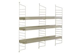 Sieninė lentyna Kalune Design Cm-068-B, taupe sp., 98 cm x 21 cm x 100 cm
