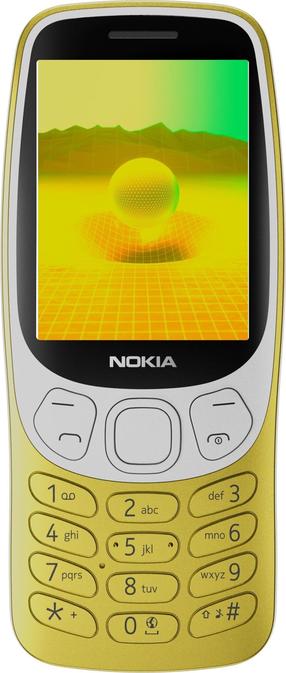 Telefons ar pogām Nokia 3210, 128 MB, zelta krās.