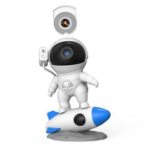Projektors - bērnu miega palīglīdzeklis Elight J7 Rocket Astronout Realistic Space Galactic, balta krās.
