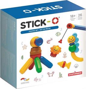 Magnetinių kaladėlių žvejybos rinkinys Magformers Stick-O, įvairių spalvų, 26 vnt.