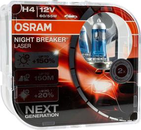 Automobilio lemputė Osram Night Breaker Laser, ksenono, mėlyna sp., 12 V