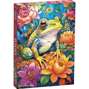 Dėlionė CherryPazzi Flower Power Frog, 70 cm x 50 cm, 1000 vnt., įvairių spalvų